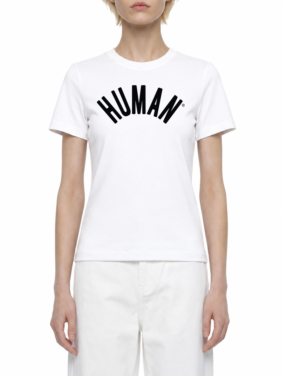 HUMAN shirt for women — white